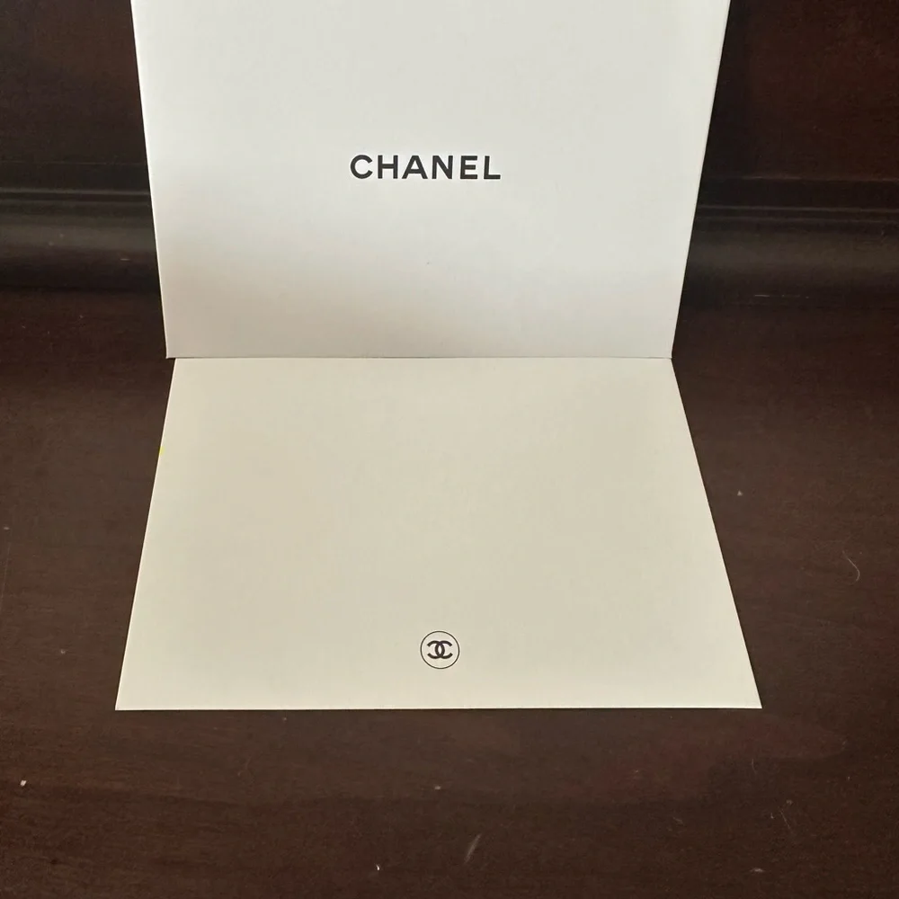 🆕Chanel White Note Gift Card and envelope new